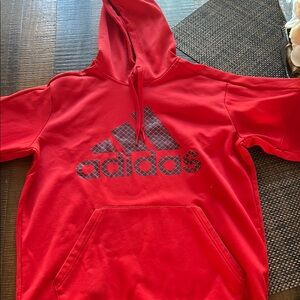 Adidas Red Pullover Sweater with Hood